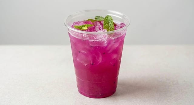 Dragonfruit Mint Lemonade.
